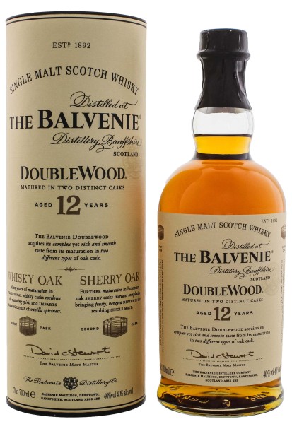 Balvenie Single Malt Whisky Doublewood 12 Years, 0,7 L, 40%