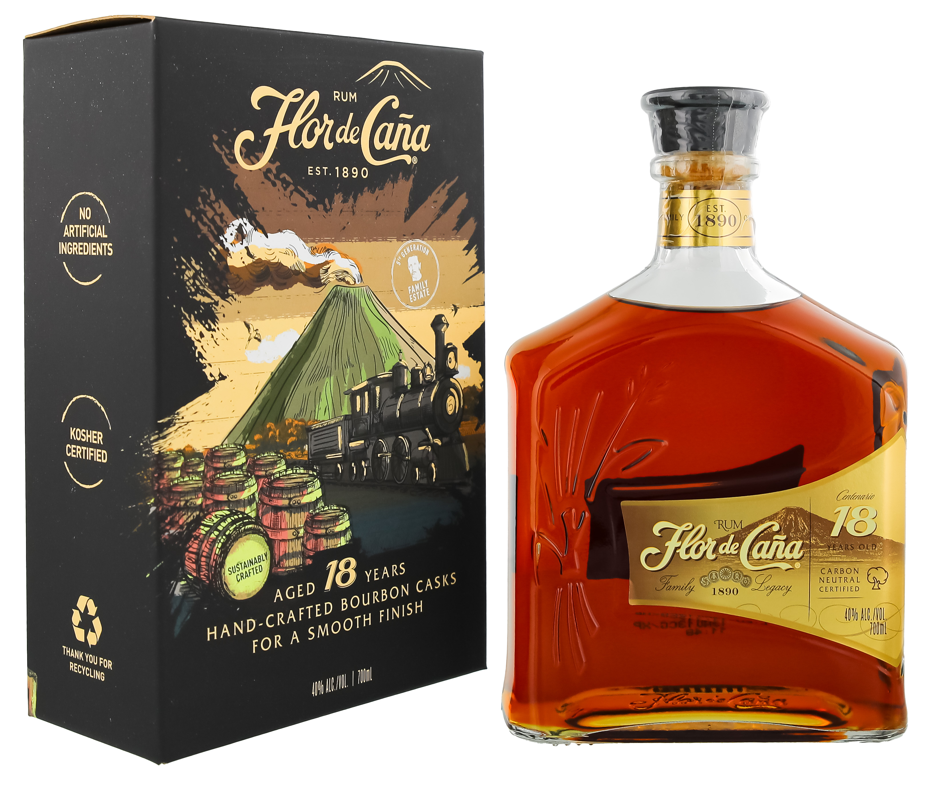 Flor de Cana Centenario -18- Single Estate Rum 0,7L 40%