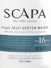Scapa Single Malt Whisky 16 Years Old