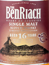 BenRiach Malt Whisky Claret Wood 16 Jahre