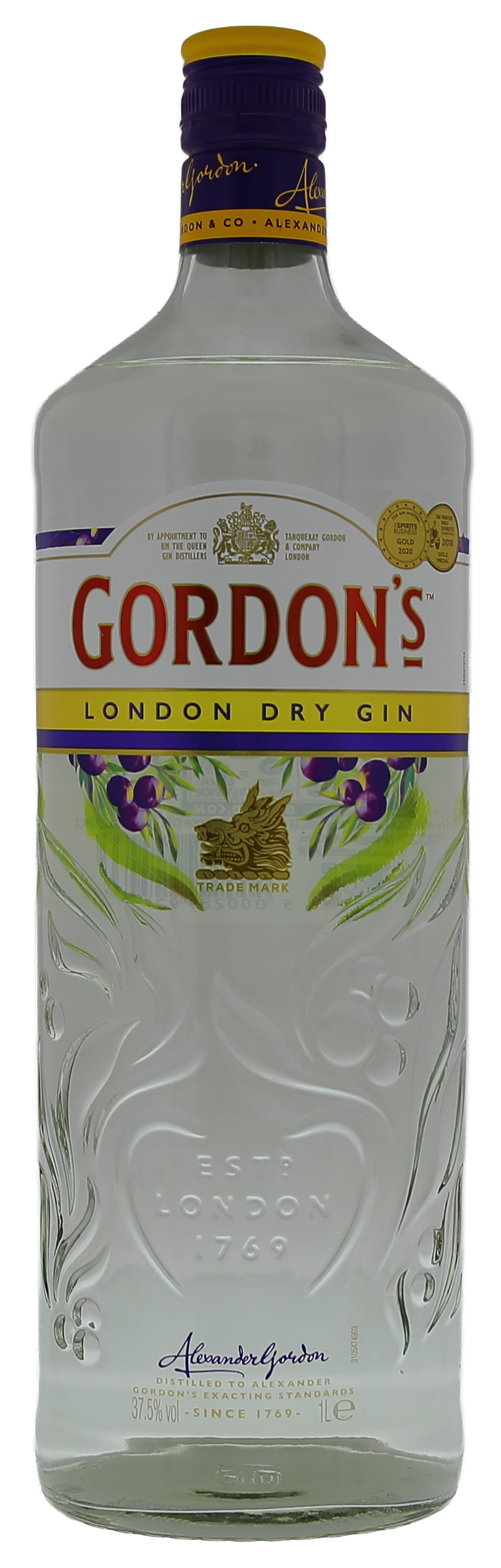 Gordons London Dry Gin 1L 37,5%