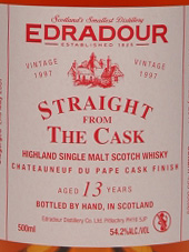 Edradour Malt Whisky 13 Jahre Chateauneuf du Pape Cask 1997