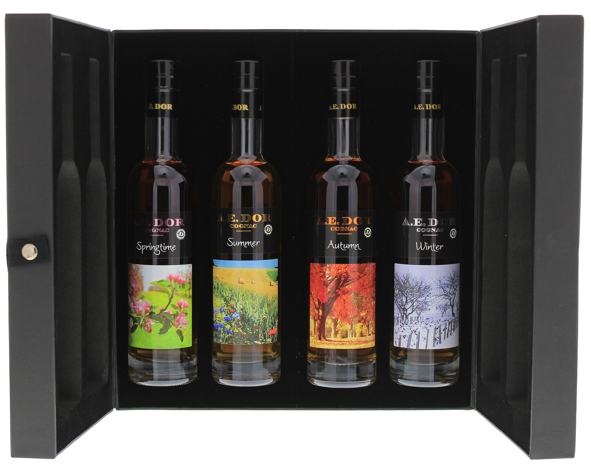 A.E. Dor Cognac Coffret Seasons Collection, 4 x 0,2 L 40%
