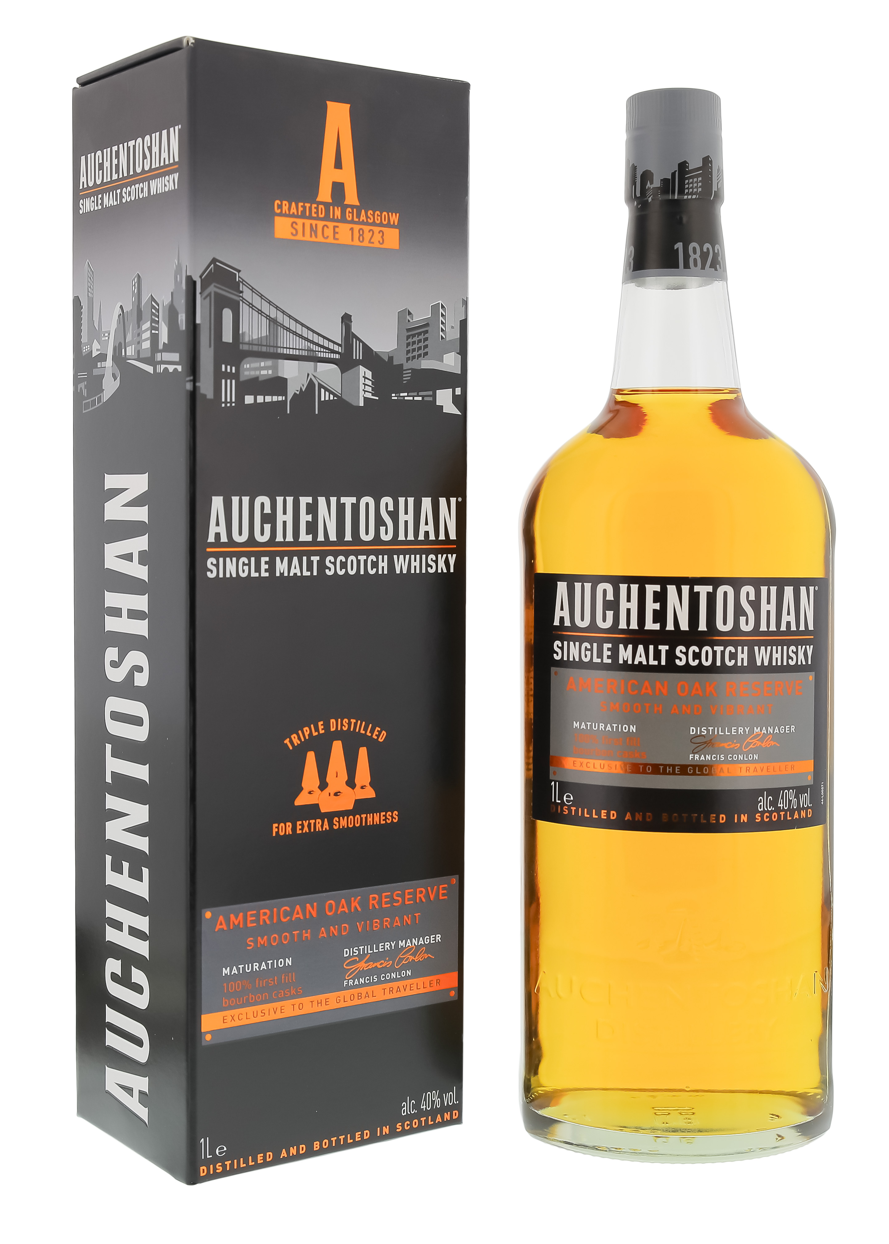 Auchentoshan American Oak Reserve Single Malt Scotch Whisky 1L 40%
