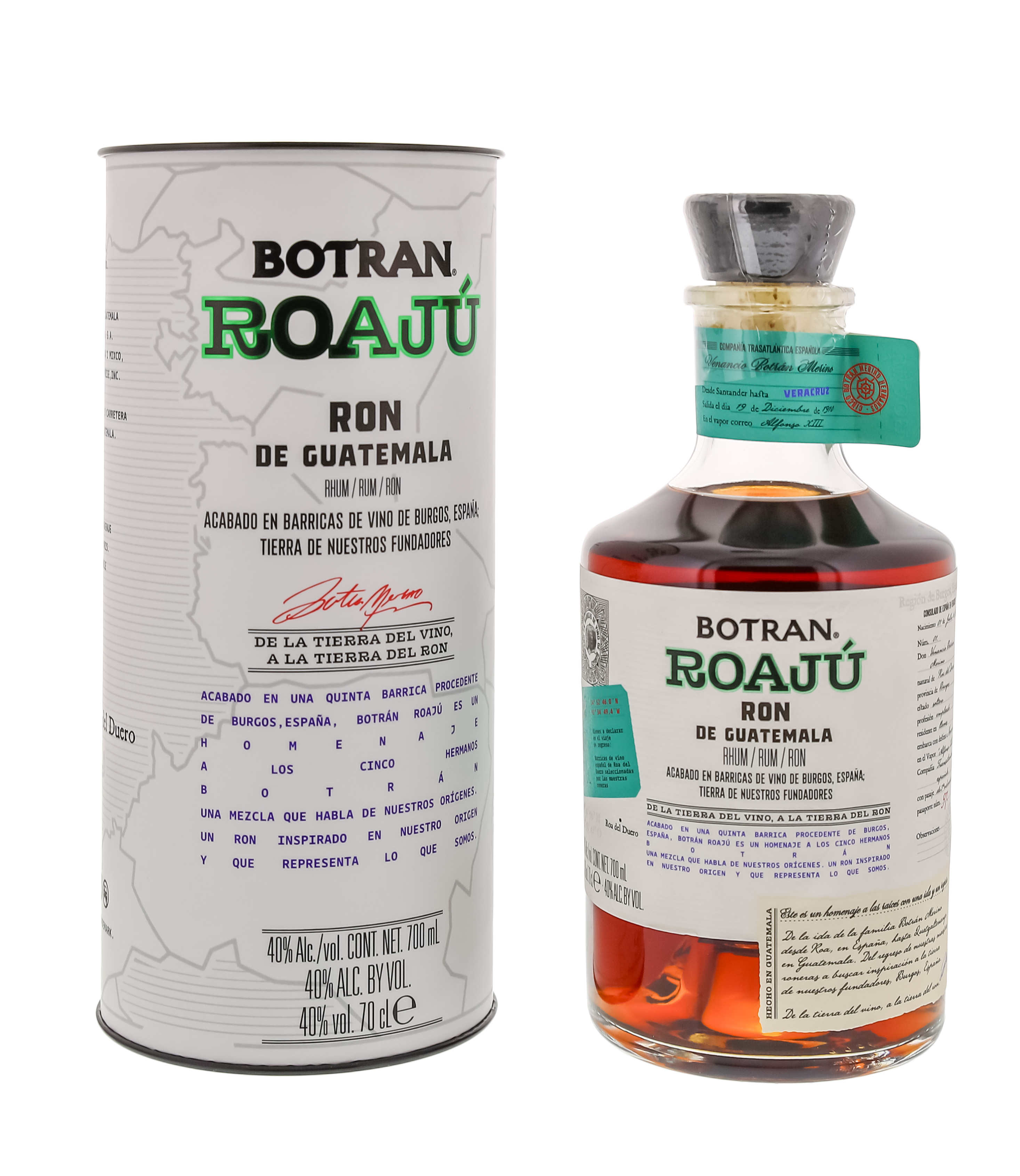 Botran Rom Botran Roaju Rum 0,7L jetzt kaufen im Drinkology Online Shop!