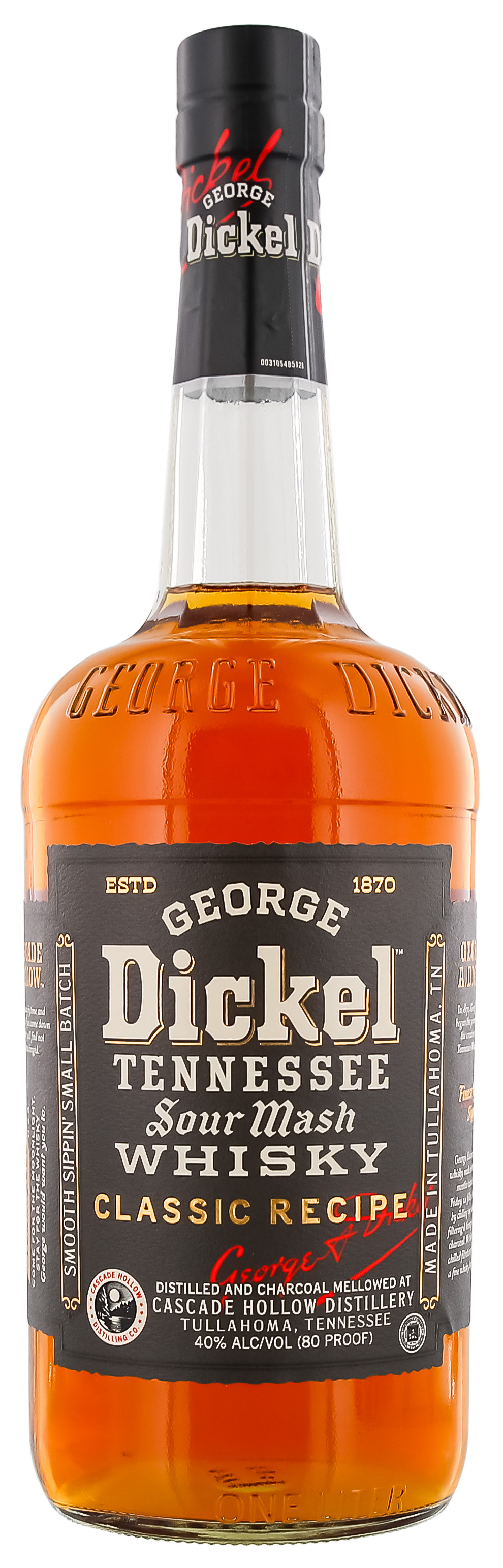 George Dickel Tennessee Sour Mash Whisky Classic Recipe 1L 40%