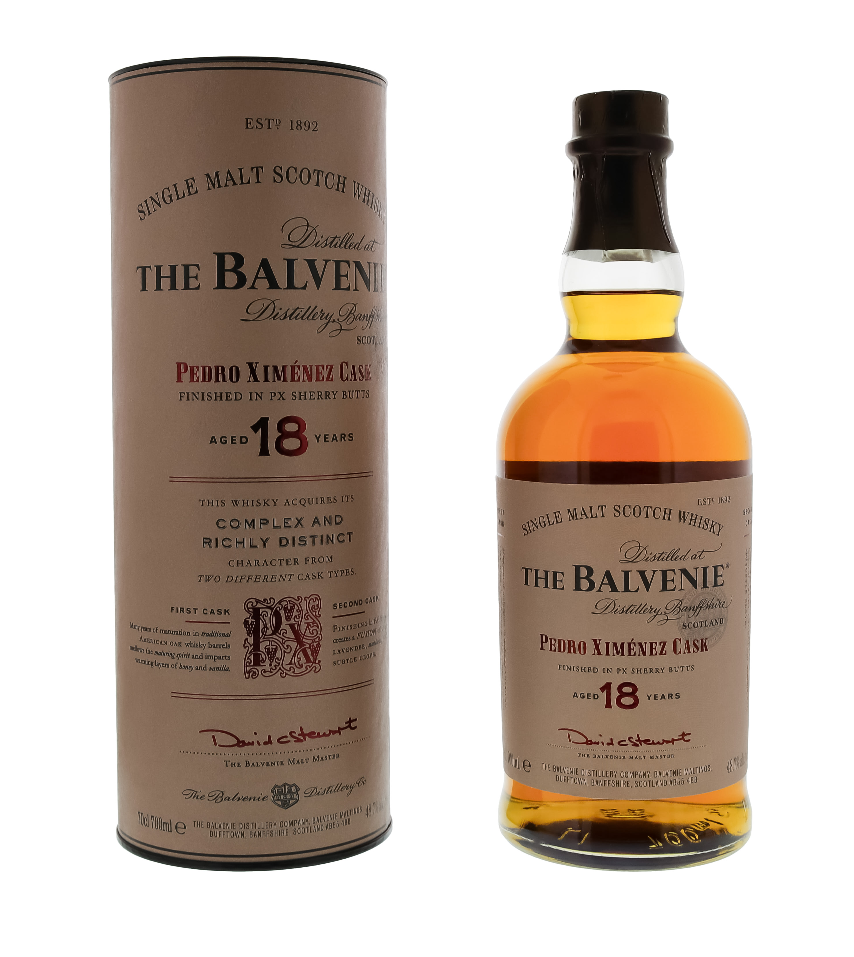 The Balvenie 18 Jahre PX Cask Single Malt Whisky 0,7L 48,7%