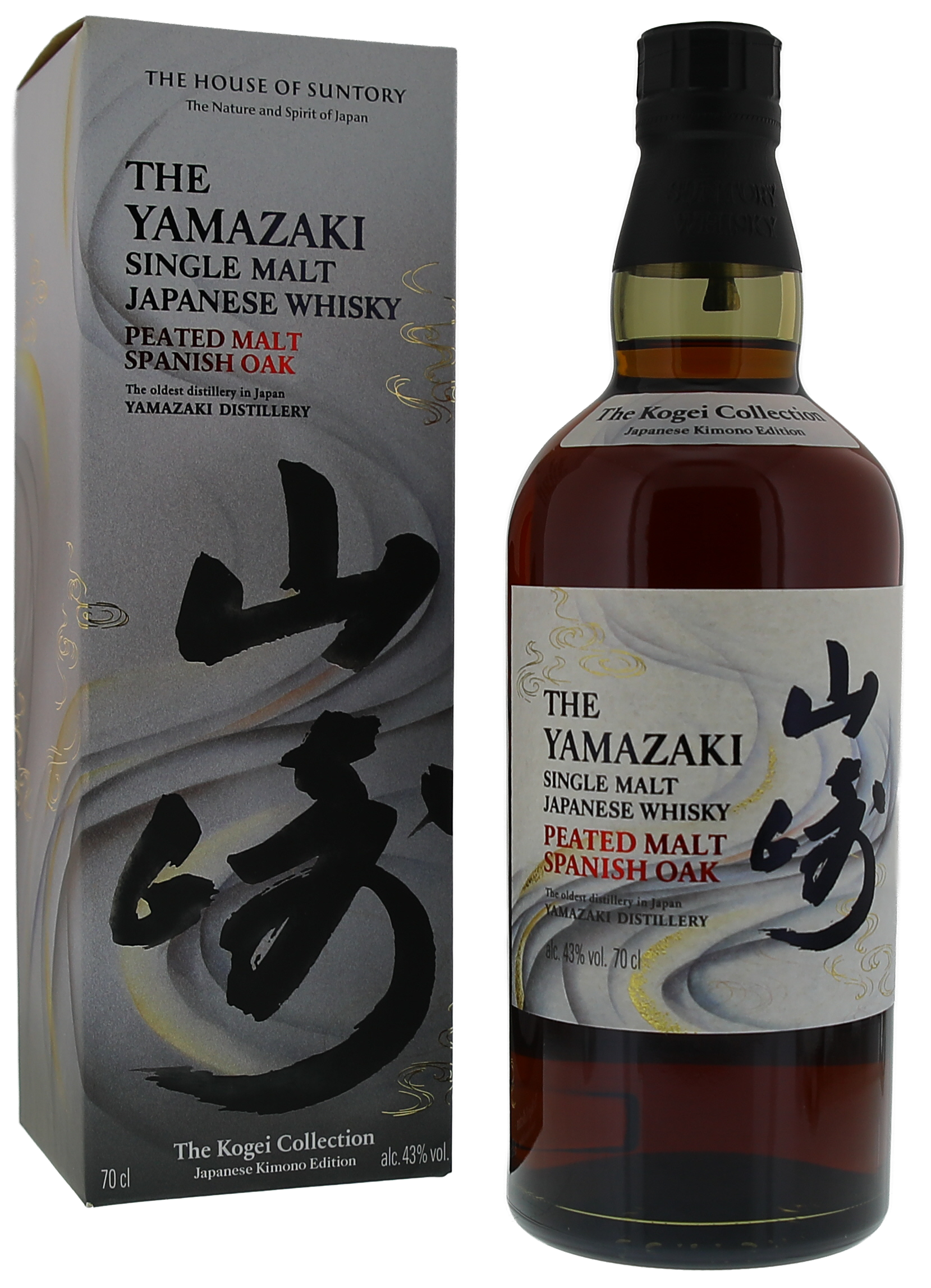 Yamazaki Single Malt Japanese Whisky Peated Malt Spanish Oak - Kogei Collection - 0,7L 43%