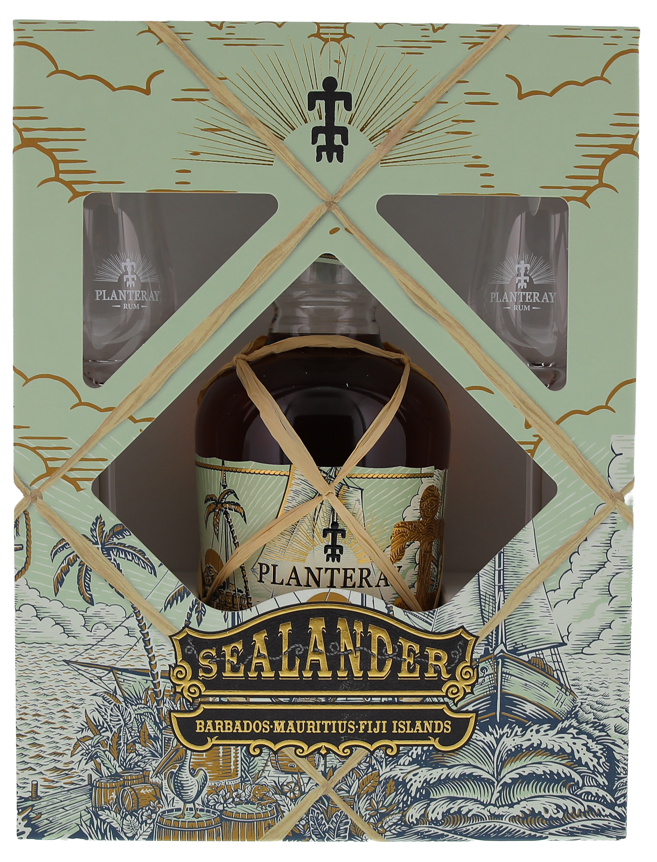 Planteray Sealander Rum 0,7L 40% Set mit 2 Gläser