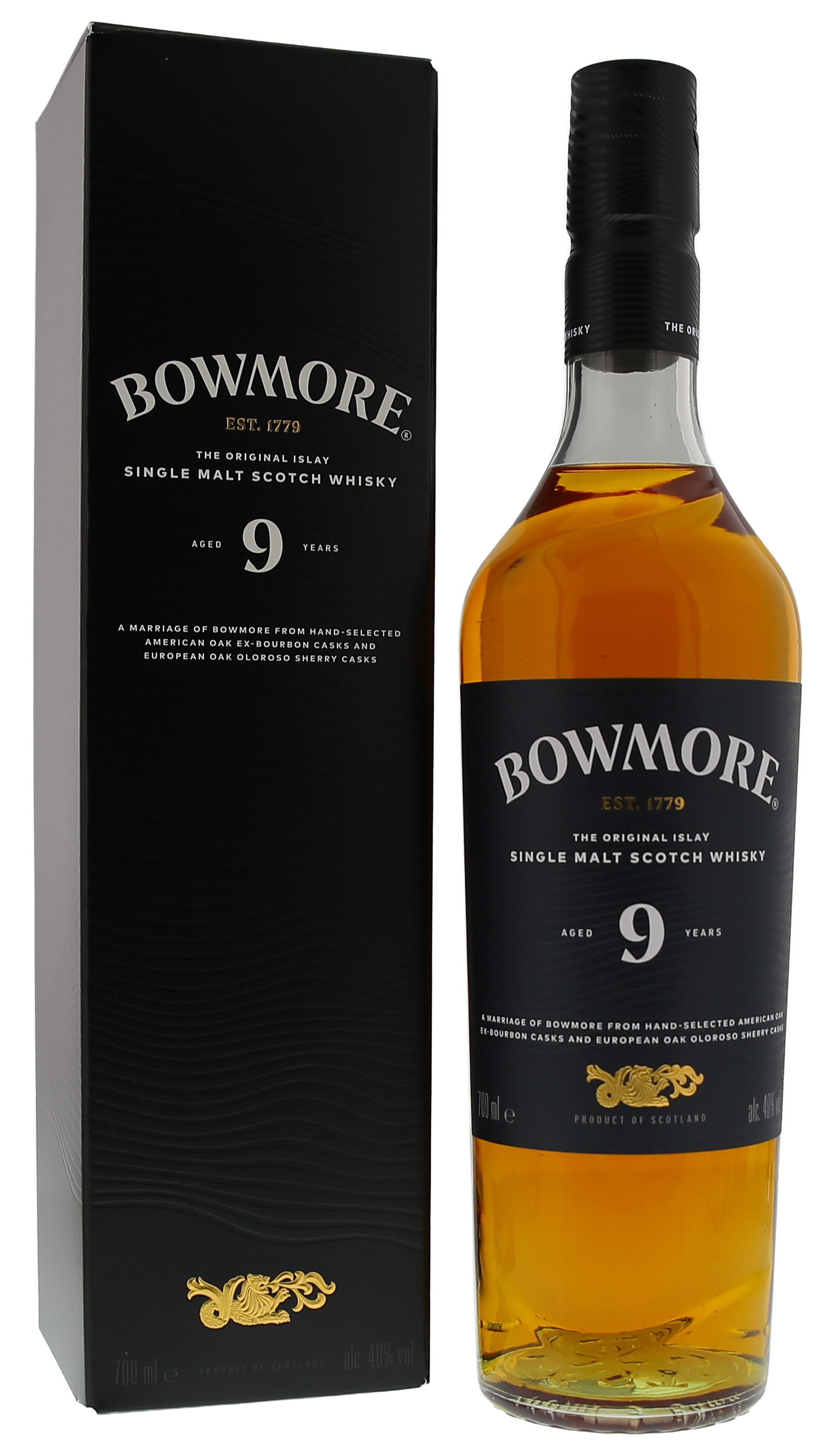 Bowmore 9 Jahre Islay Single Malt Scotch Whisky 0,7L 40% -New Label-