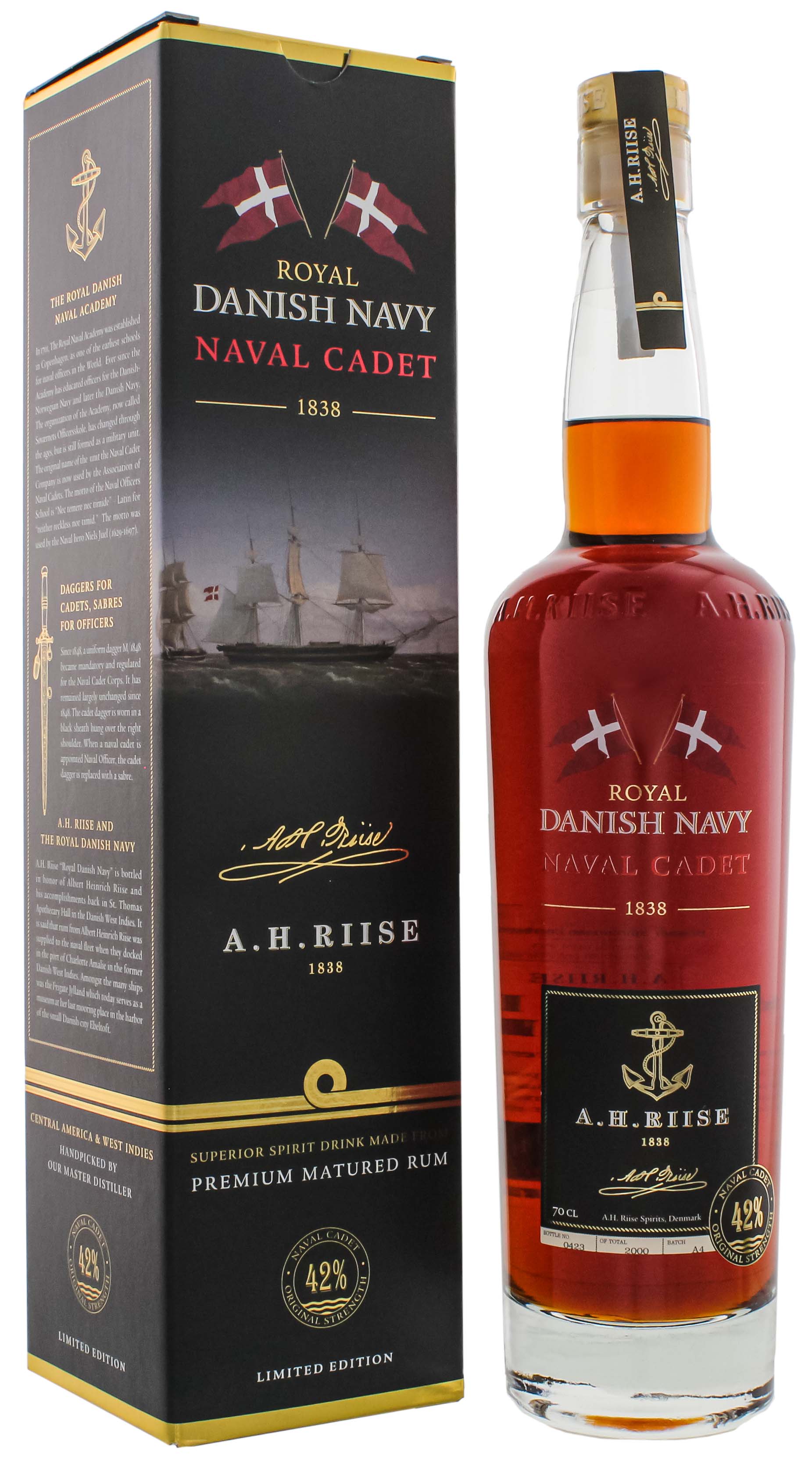 A.H. Riise Royal Danish Navy Naval Cadet 0,7L 42%