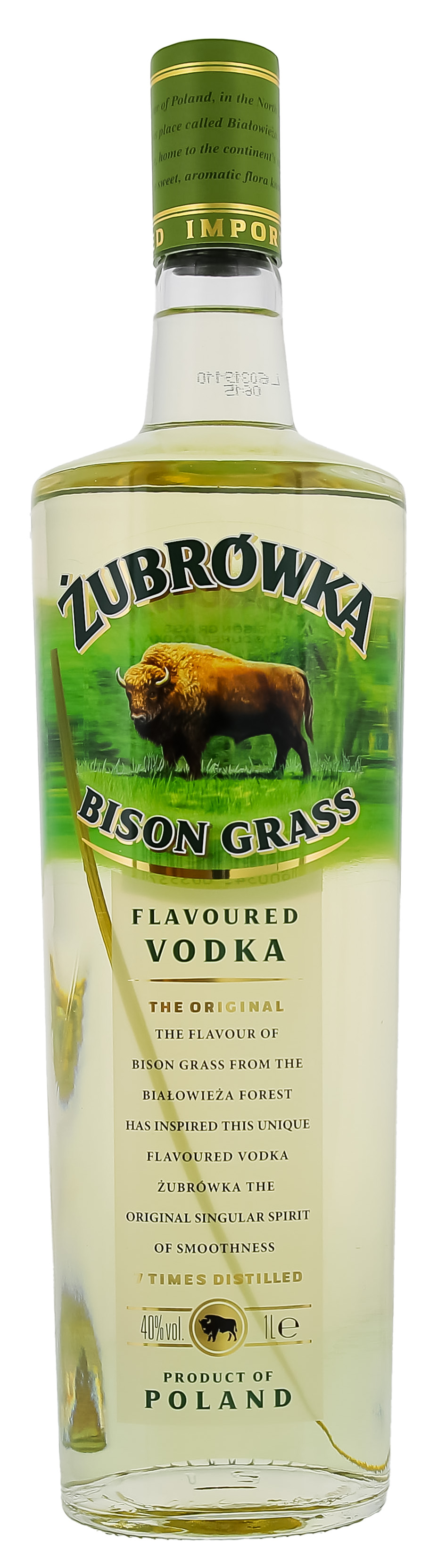 Zubrowka Bison Grass Flavoured Vodka 1L 40%