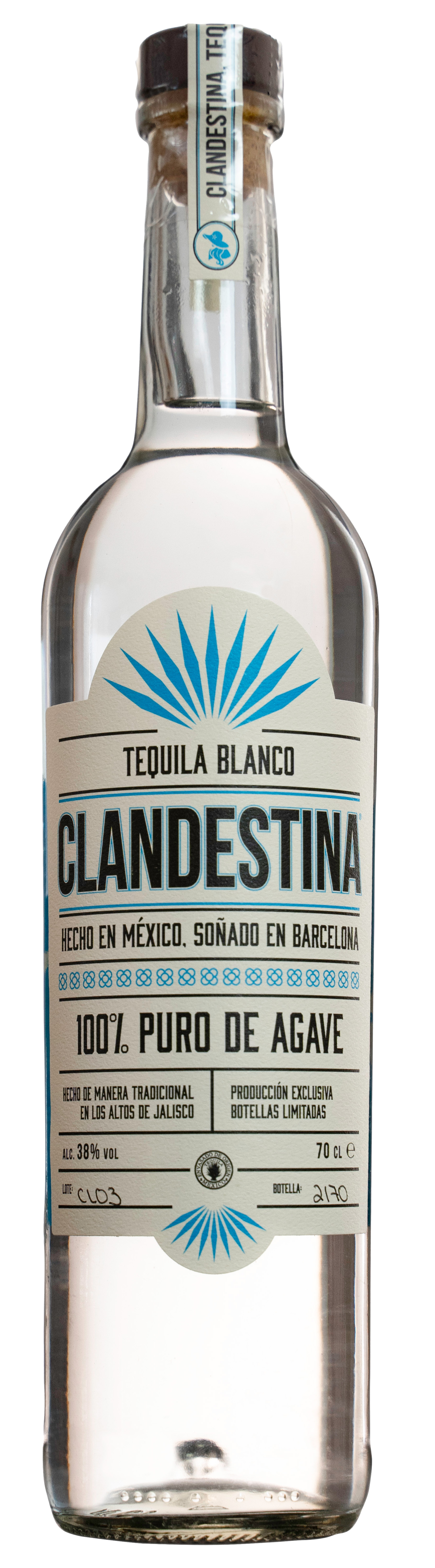 Clandestina Blanco Tequila 0,7L 38%