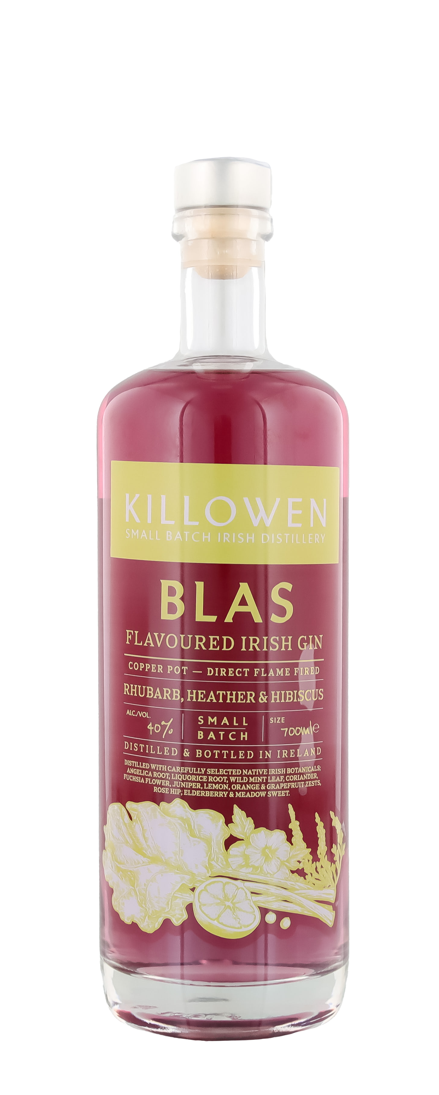Killowen Rhubarb Heather and Hibiscus Small Batch Gin 0,7L 40%