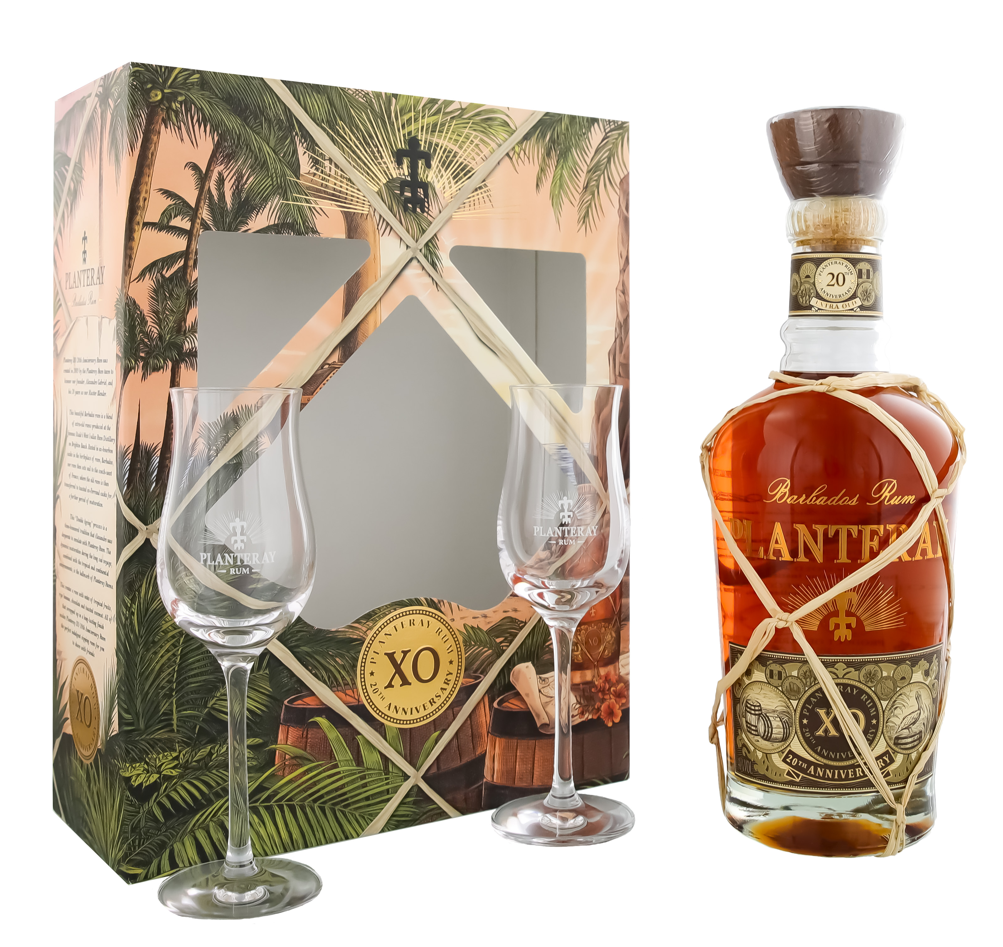 Planteray Barbados XO 20th Anniversary Rum 0,7L 40% inkl. 2 Gläser