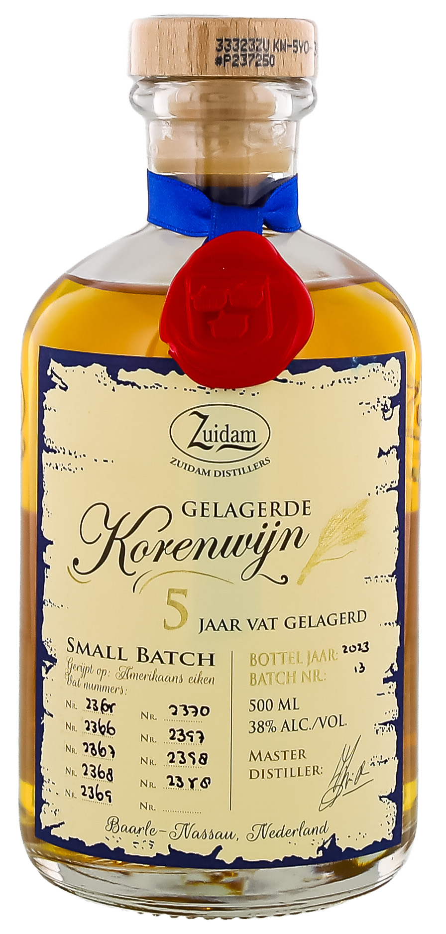 Zuidam Korenwijn 5 Jaar vatgelagerd, 0,5L 38%