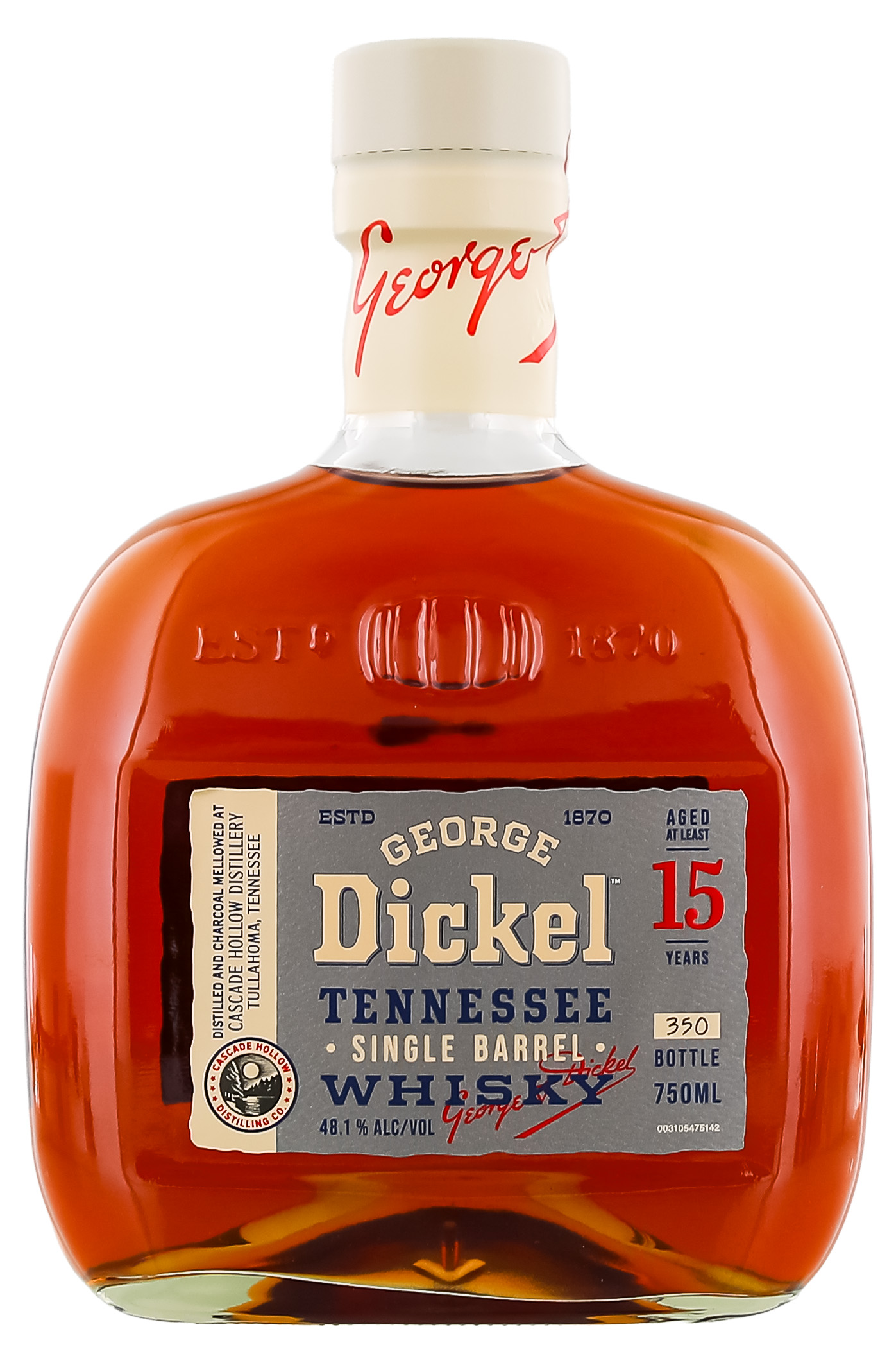 George Dickel 15 Jahre Tennessee Single Barrel Whisky 0,7L 48,1%
