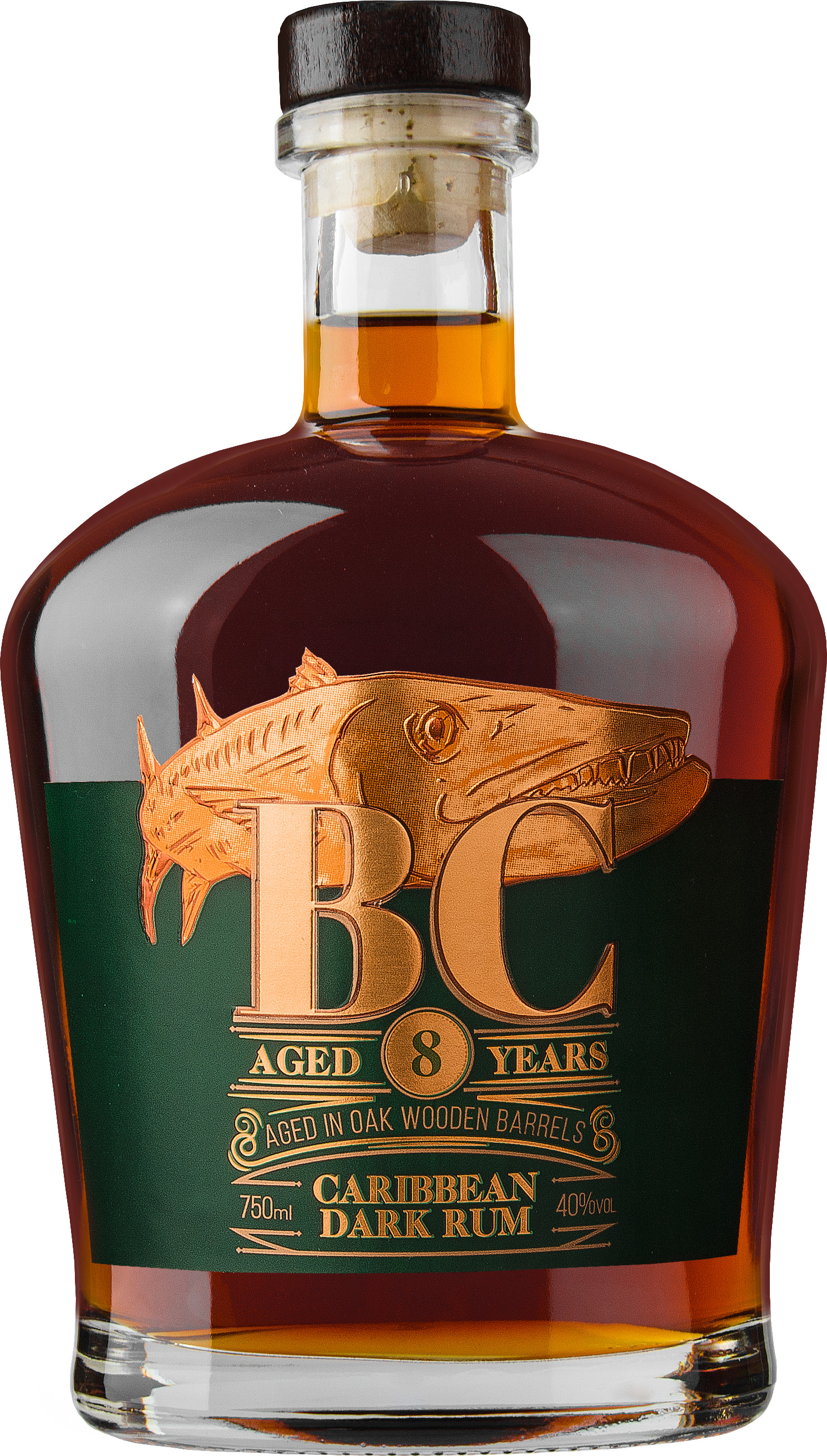 BC 8 Jahre Caribbean Dark Rum 0,7L 40%