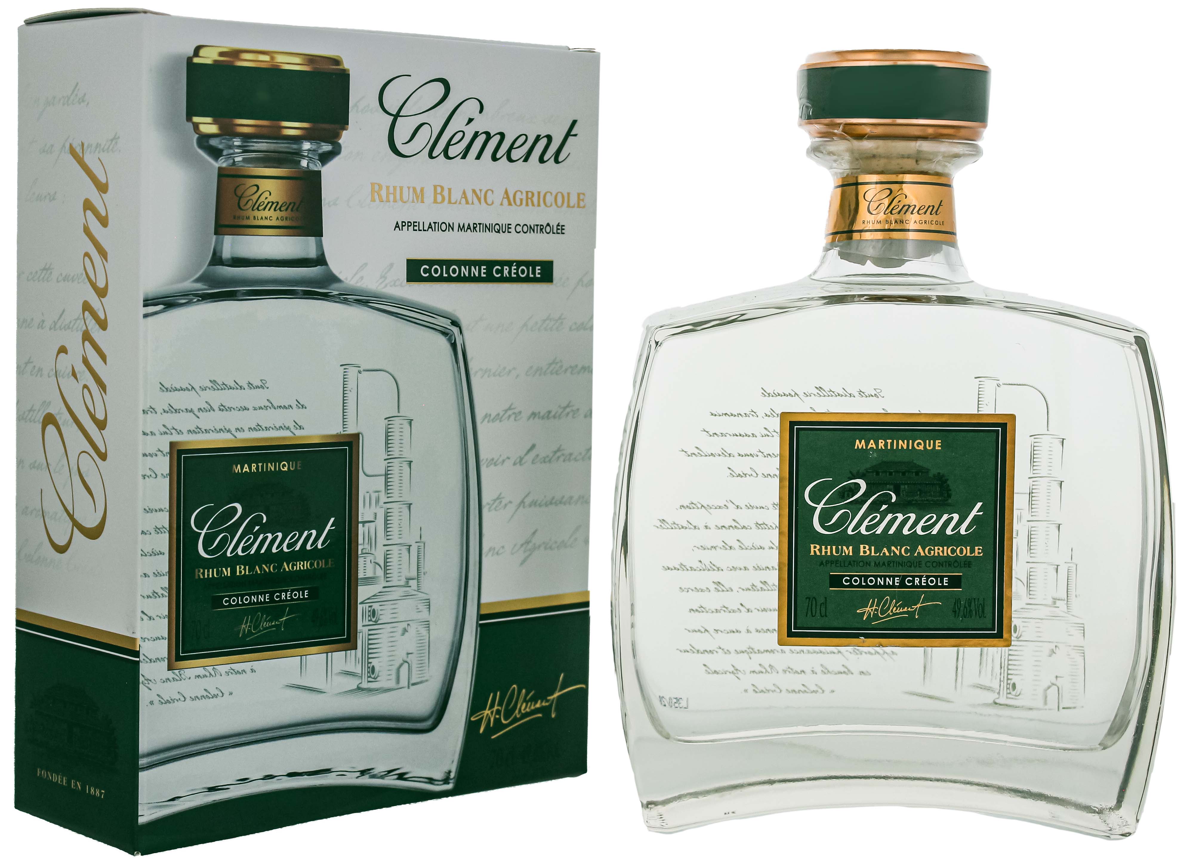 Clement Rhum Agricole Blanc Colonne Creole 0,7L 49,6%
