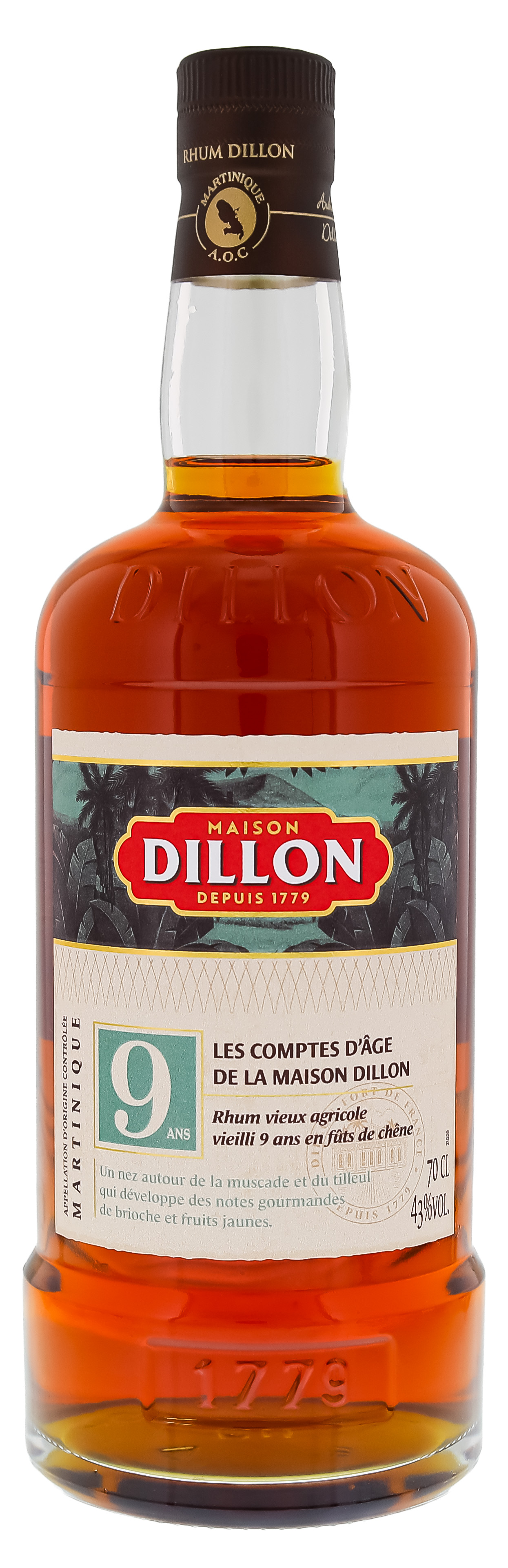 Dillon 9 Jahre Vieux Agricole Rhum 0,7L 43%