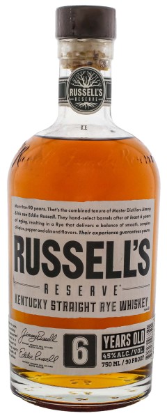 Russells Reserve 6 Jahre Kentucky Straight Rye Whiskey 0,7L 45%