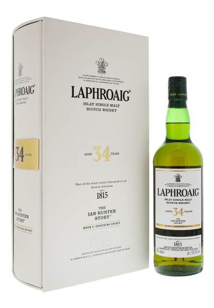 Laphroaig Single Malt Scotch Whisky 34 Jahre The Ian Hunter Story Book 5 Enduring Spirit 0,7L 45,5%