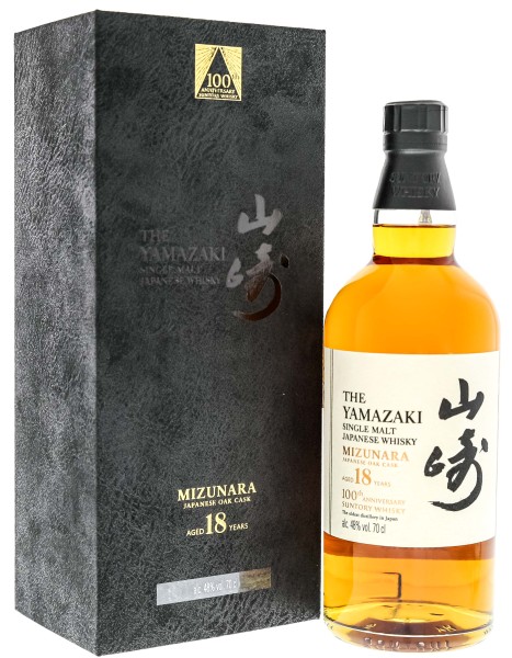 Yamazaki Mizunara 18 Jahre Single Malt Whisky 100th Anniversary 0,7L 48%