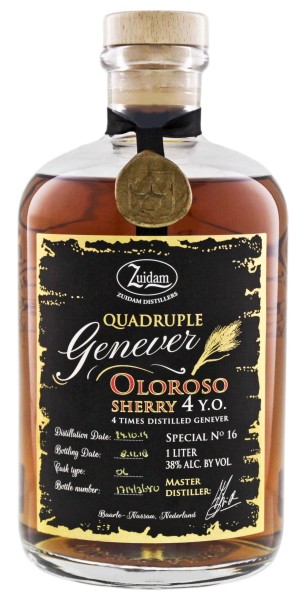 Zuidam Quadruple Genever Oloroso Sherry 4 Jahre No. 16 1,0L 31%