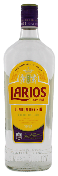 Larios Dry Gin, 1 L, 37,5%