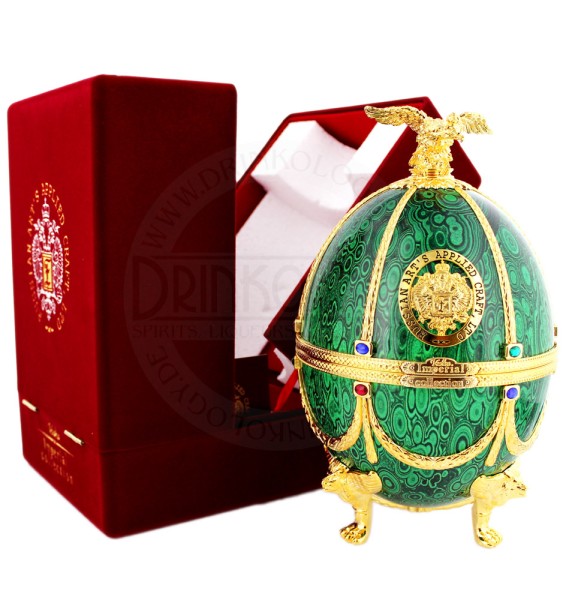 Imperial Collection Vodka Faberge Egg Green