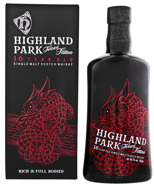 Highland Park Single Malt Whisky 16 Jahre Twisted Tattoo 0,7L 46,7%