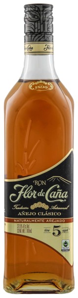 Flor de Cana Rum Anejo Classico 5, 0,7 L, 37,5%