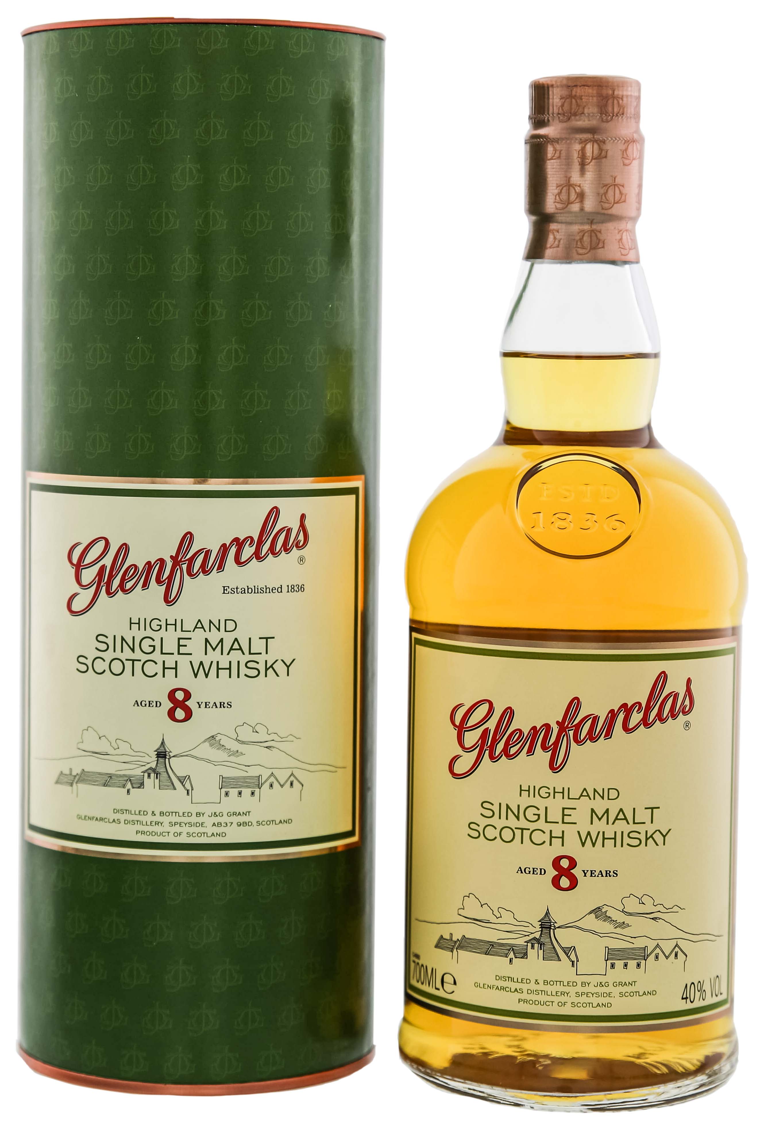 Glenfarclas Single Malt Whisky 8 Jahre 0,7L jetzt kaufen im Drinkology  Online Shop!