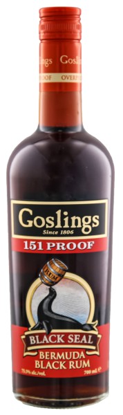 Gosling Black Seal 151 Overproof Bermuda Rum,0,7L, 75,5%