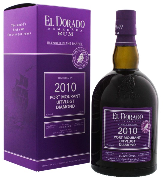 El Dorado Rum Blended in the Barrel 2010/2019 Port Mourant Uitvlugt Diamond 0,7L 49,6%