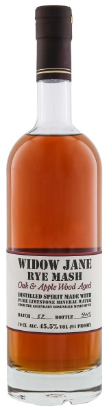 Widow Jane Rye Mash - Oak and Applewood Aged Whiskey 0,7L 45,5%