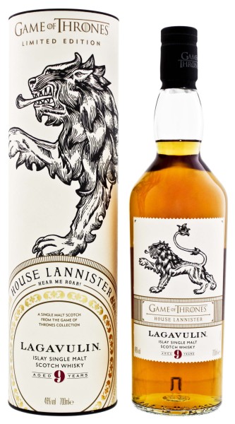Lagavulin Single Malt Whisky 9 Jahre Game of Thrones House Lannister 0,7L 46%