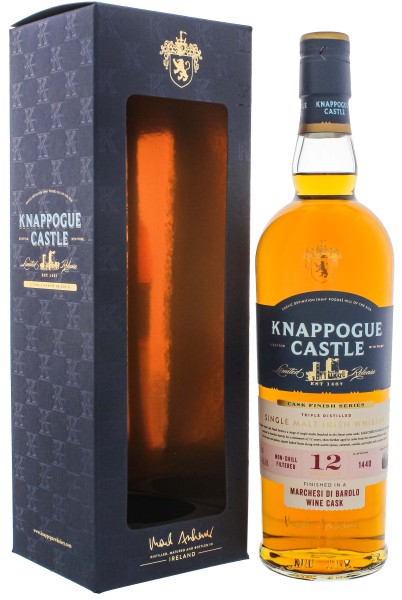 Knappogue Castle Irish Single Malt Whiskey 12 Jahre Barolo Wine Cask Finish 0,7L 46%