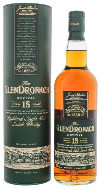 Glendronach Single Malt Whisky Revival 15 Years Old 0,7L 46%