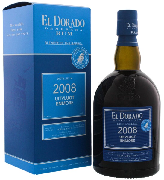 El Dorado Rum Blended in the Barrel 2008/2019 Uitvlught Enmore 0,7L 47,4%