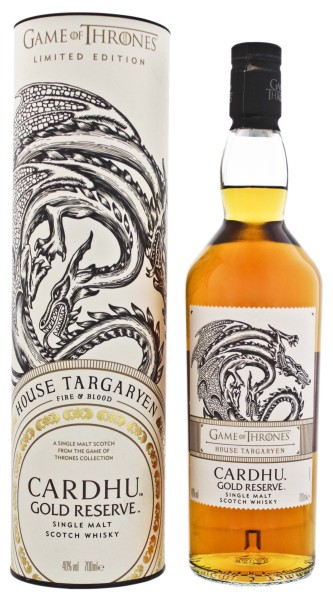 Cardhu Gold Reserve Single Malt Whisky Game of Thrones House Targaryen 0,7L 40%