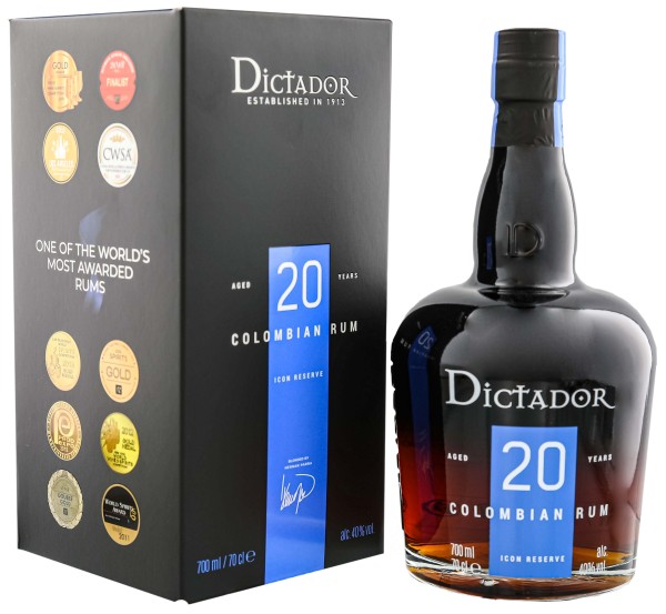 Dictador Rum Solera Distillery Icon Reserve 20 Jahre, 0,7 L, 40%