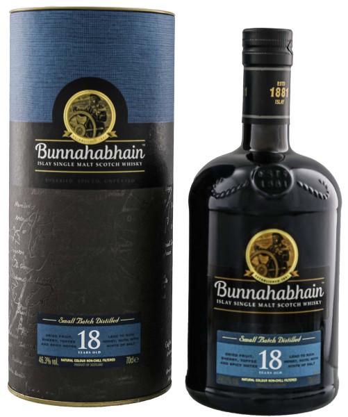 Bunnahabhain Single Malt Whisky 18 Jahre, 0,7 L, 46,3%