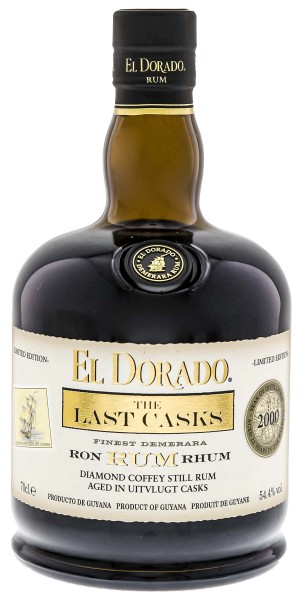 El Dorado Rum The Last Casks 2000/2022 Diamond Coffey Still aged in Uitvlugt Casks 0,7L 54,4%