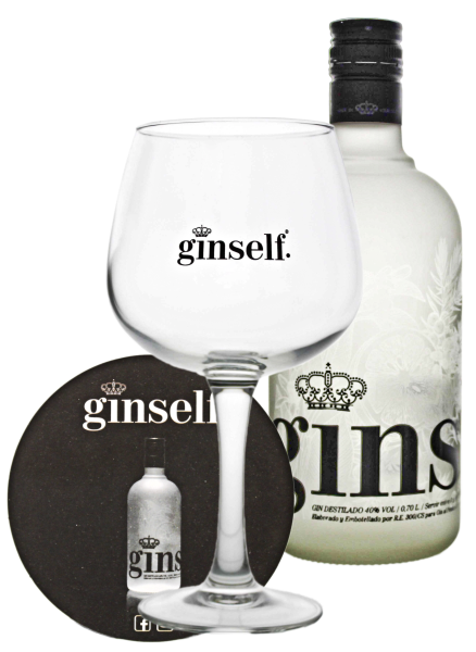 Ginself Gin 0,7L 40% inkl Glas und Untersetzer