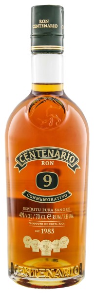 Centenario Conmemorativo Rum 9 Years Old 0,7L 40%