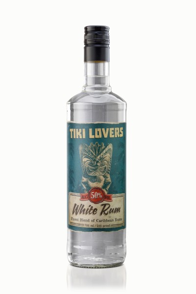 Tiki Lovers White Rum, 0,7 L, 50%