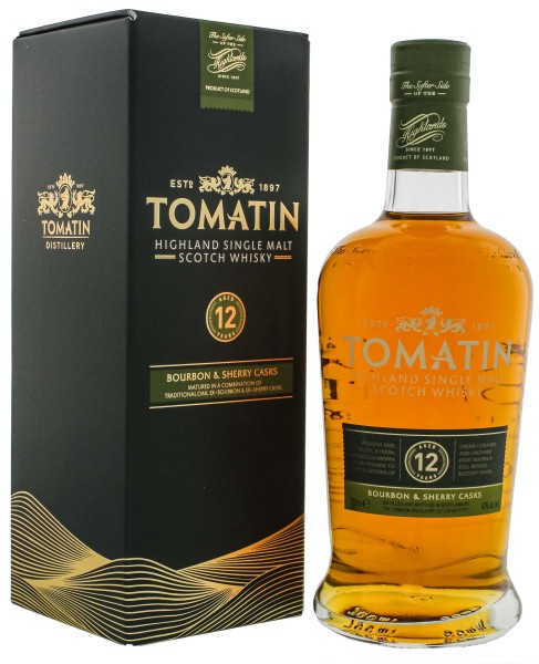 Tomatin Single Malt Whisky 12 Jahre, 0,7 L, 43%