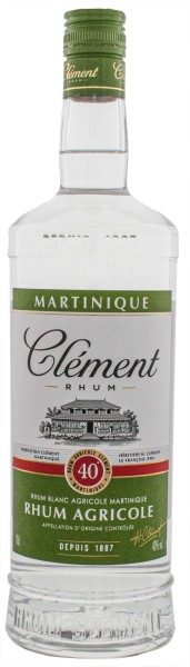 Clement Rhum Agricole Blanc, 1 L, 40%