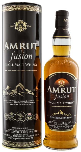 Amrut Fusion Single Malt Whisky, 0,7 L, 50%